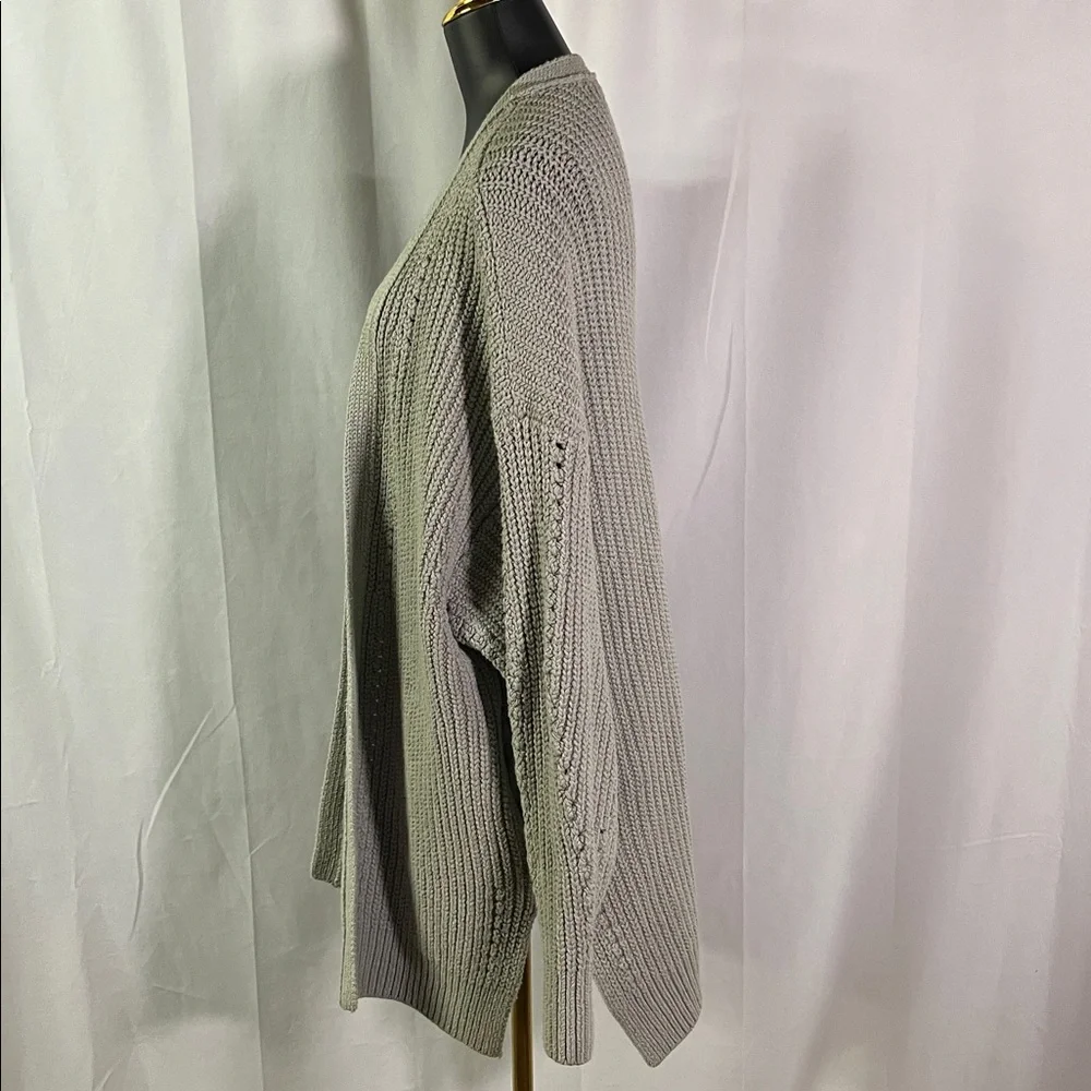 Free People Gray Oversized Chunky Knit Nightingale Cardigan - Picture 3 of 16